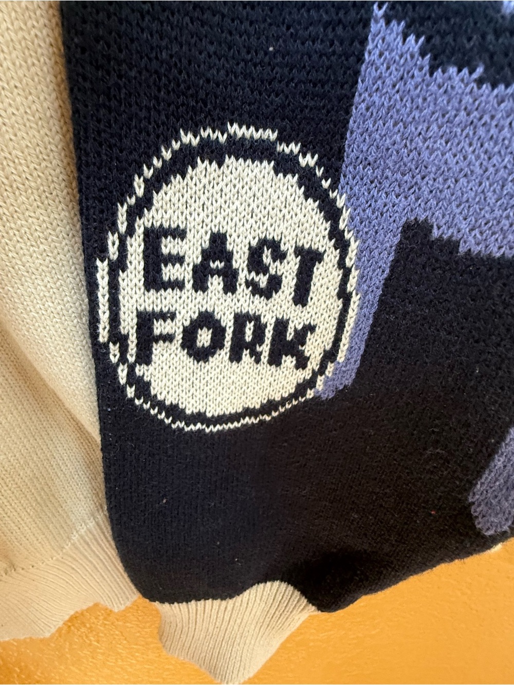 East Fork - Dinner Service Knit Sweater in Navy, Cream & Rust - XXL - Picture 5 of 5